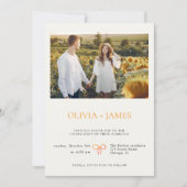 Boho Foto Collage Elegante Hochzeit Einladung (Vorderseite)