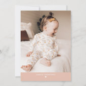 Boho Foto Daisy 1st Brithday Einladung (Rückseite)
