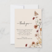 Boho Foto Danke, Card Dankeskarte (Rückseite)