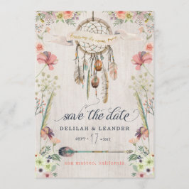 Boho Foto Dreamcatcher Speichern Sie die Datumskar Save The Date