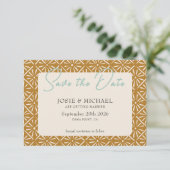 Boho-Foto Flat Save-the-Date-Karte Save The Date (Stehend Vorderseite)