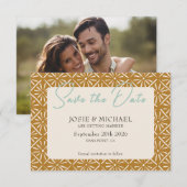 Boho-Foto Flat Save-the-Date-Karte Save The Date (Vorne/Hinten)