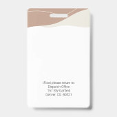 Boho Foto ID Abzeichen Ausweis (Rückseite)