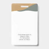 Boho Foto ID Abzeichen Ausweis (Rückseite)