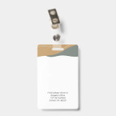 Boho Foto ID Abzeichen Ausweis (Rückseite mit Clip)