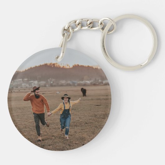 Boho Foto Memorial Key Chain Forever in unserem He Schlüsselanhänger (Rückseite)