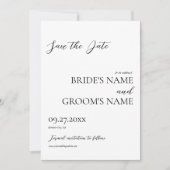 Boho Foto Minimalistisch Moderne Einfache Hochzeit Save The Date (Vorderseite)