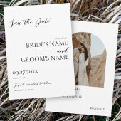 Boho Foto Minimalistisch Moderne Einfache Hochzeit Save The Date