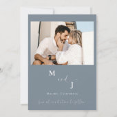 Boho Foto | Modern Save the Date Einladung (Rückseite)