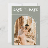 Boho Foto | Modern Save the Date Einladung (Vorderseite)