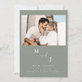 Boho Foto | Modern Save the Date Einladung (Rückseite)