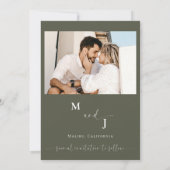 Boho Foto | Modern Save the Date Einladung (Rückseite)