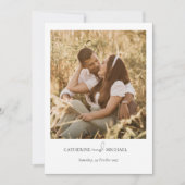 Boho Foto Moderne Minimalistische Hochzeit Einladung (Vorderseite)