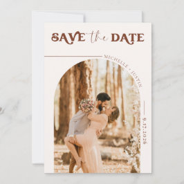 Boho Foto | Moderne Save the Date Einladung