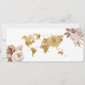 Boho Foto Save the Date Boarding Pass QR Code Einladung (Rückseite)