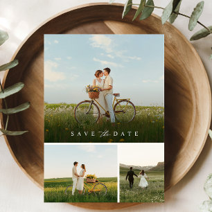 Boho Foto Save the Date Minimalistisch Einladung
