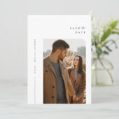 Boho Foto Save the Date Minimalistisch Einladung (Stehend Vorderseite)