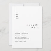 Boho Foto Save the Date Minimalistisch Einladung (Rückseite)