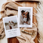 Boho Foto Save the Date, Minimalistisch Save the D Einladung
