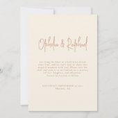 Boho Foto Script QR Wedding Terracotta Cream Save The Date (Vorderseite)