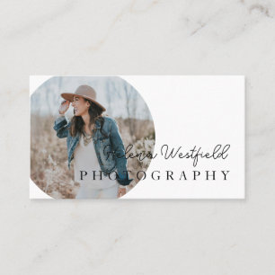 Boho Foto Small Business Card Visitenkarte