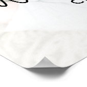 Boho-Foto-Tauf-Willkommensschild Poster (Ecke)