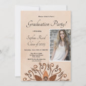 Boho Foto Terracotta Mandala Abschluss Einladung (Vorderseite)