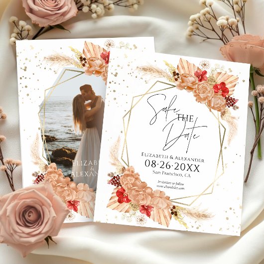Boho Foto | Terracotta Wedding Save the Date