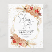 Boho Foto | Terracotta Wedding Save the Date (Vorderseite)