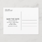 Boho Foto Terracotta Wedding Save the Date Ankündigungspostkarte (Rückseite)