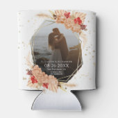 Boho Foto | Terracotta Wedding Save the Date Dosenkühler (Rückseite)