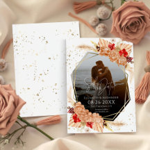 Boho Foto | Terracotta Wedding Save the Date