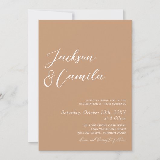 Boho Foto Wedding Einladung (Vorderseite)