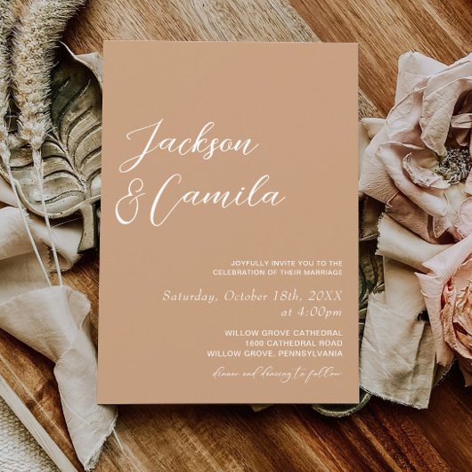 Boho Foto Wedding Einladung