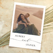 Boho Foto Wedding Einladung Modernes, elegantes Sk