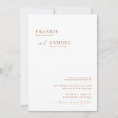 Boho Foto Wedding Invite, Moderne Minimalistisch Einladung (Vorderseite)