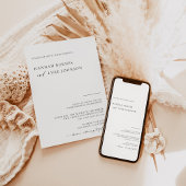 Boho Foto Wedding Invite, Moderne Minimalistisch Einladung
