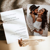 Boho Foto Wedding Invite, Moderne Minimalistisch Einladung