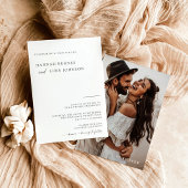 Boho Foto Wedding Invite, Moderne Minimalistisch Einladung