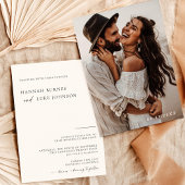 Boho Foto Wedding Invite, Moderne Minimalistisch Einladung