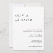 Boho Foto Wedding Modern Minimalistisch Einladung (Rückseite)