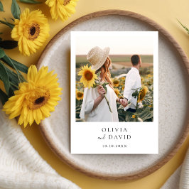 Boho Foto Wedding Modern Minimalistisch Einladung