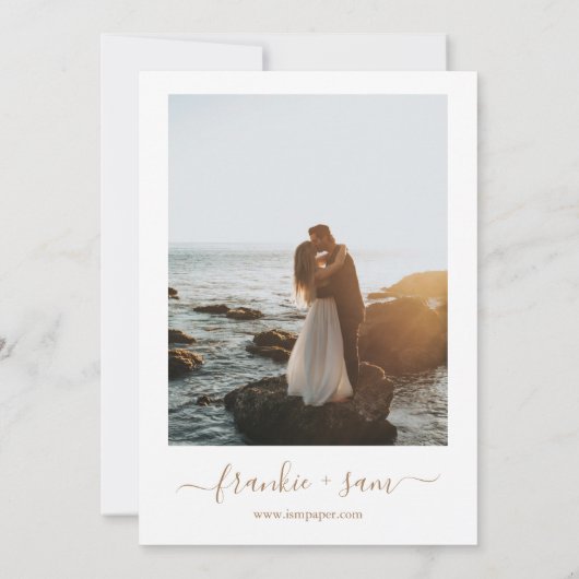 Boho Foto Wedding Reception Einladung (Rückseite)