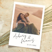 Boho Foto Wedite Einladen Modernes Minimalistische Einladung