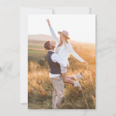 Boho Foto Wedite laden Moderne Rustikal ein Einladung (Rückseite)