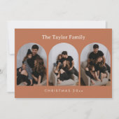 Boho Foto Weihnachtskarte Einladung (Rückseite)