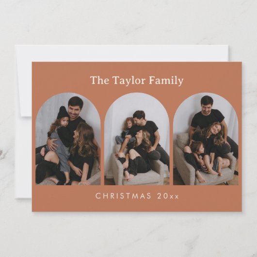 Boho Foto Weihnachtskarte Einladung (Rückseite)