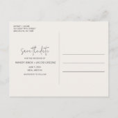 Boho Foto Wüste Wedding Save the Date Ankündigungspostkarte (Rückseite)