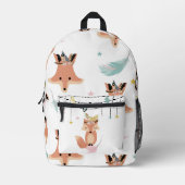 Boho Fox Bedruckter Rucksack (Vorderseite)
