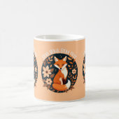Boho Fox "Bleibe Wild, Bleibe frei" Holzdesign Kaffeetasse (Mittel)